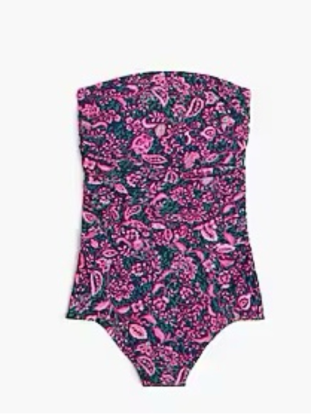 J. Crew convertible strapless/halter one-piece swimsuit in size XXL pink/navy